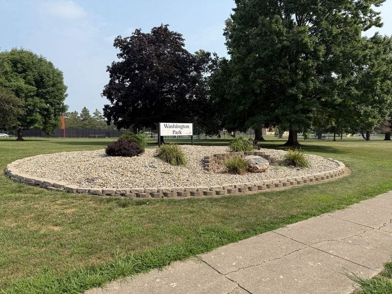 Washington Park Sign with Marker. Click for full size. Washington Park Sign with Marker image. Click for full size.