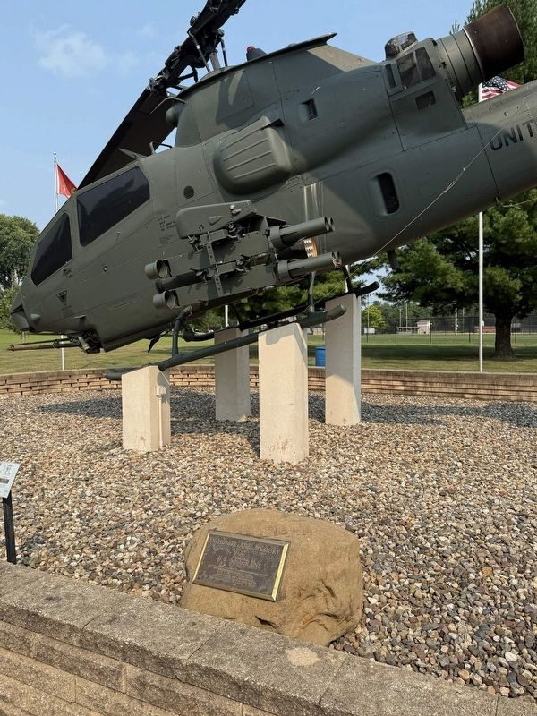 Center Marker in front of Helicopter Memorial. Click for full size. Center Marker in front of Helicopter Memorial image. Click for full size.