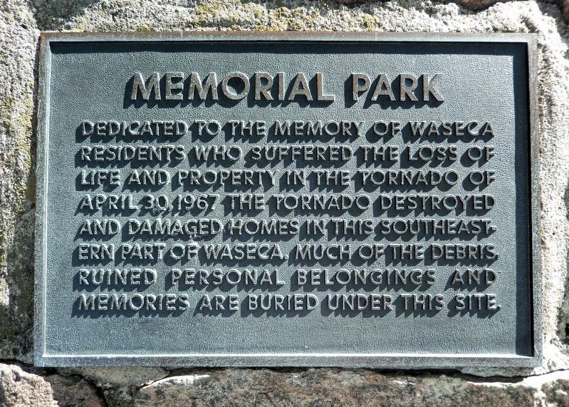 Memorial Park Marker image. Click for full size.