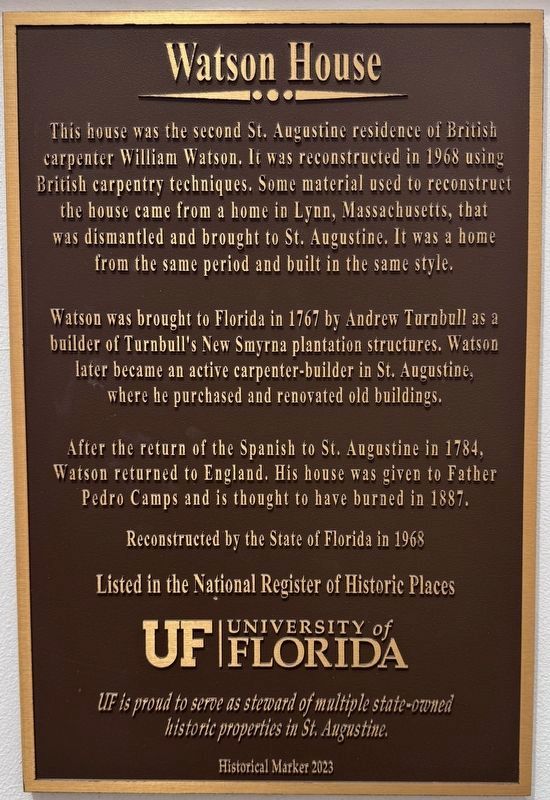 Watson House Marker. Click for full size. Watson House Marker image. Click for full size.