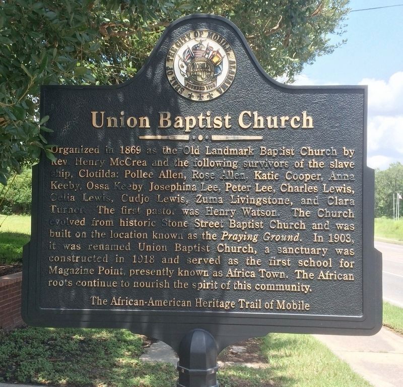 Union Baptist Church Marker. Click for full size. Union Baptist Church Marker image. Click for full size.
