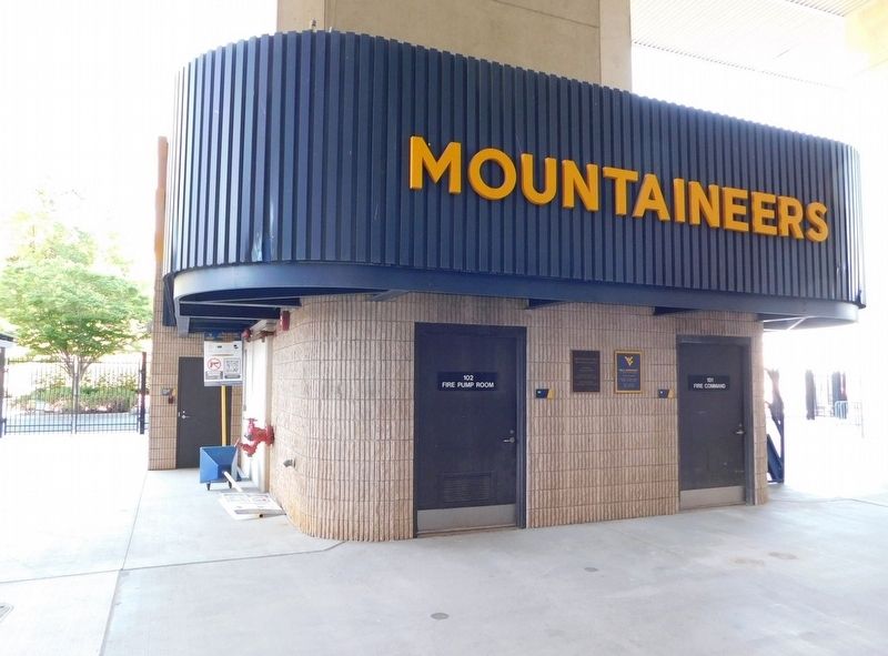 Mountaineer Field Marker. Click for full size. Mountaineer Field Marker image. Click for full size.