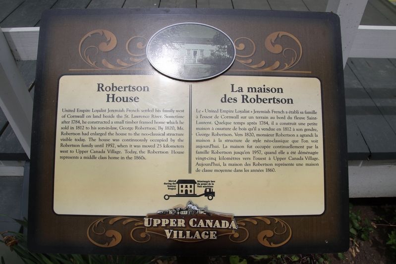 Robertson House Marker image. Click for full size.