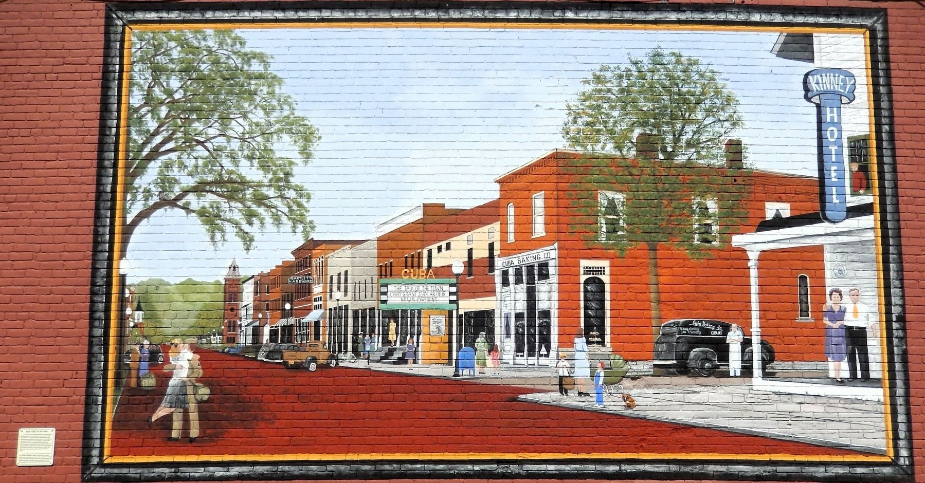 Main Street in the 1940's Mural. Click for full size. Main Street in the 1940's Mural image. Click for full size.
