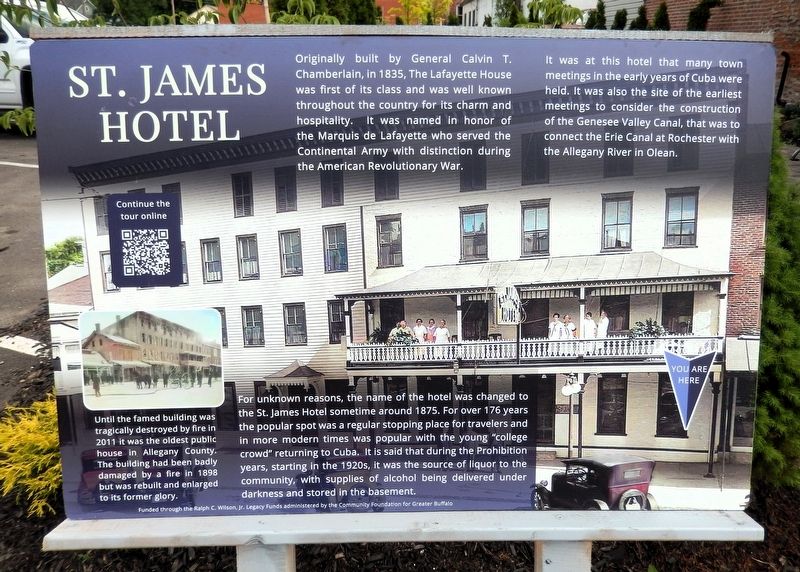 St. James Hotel Marker image. Click for full size.