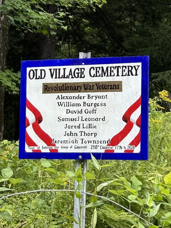 Old Village Cemetery Marker. Click for full size. Old Village Cemetery Marker image. Click for full size.