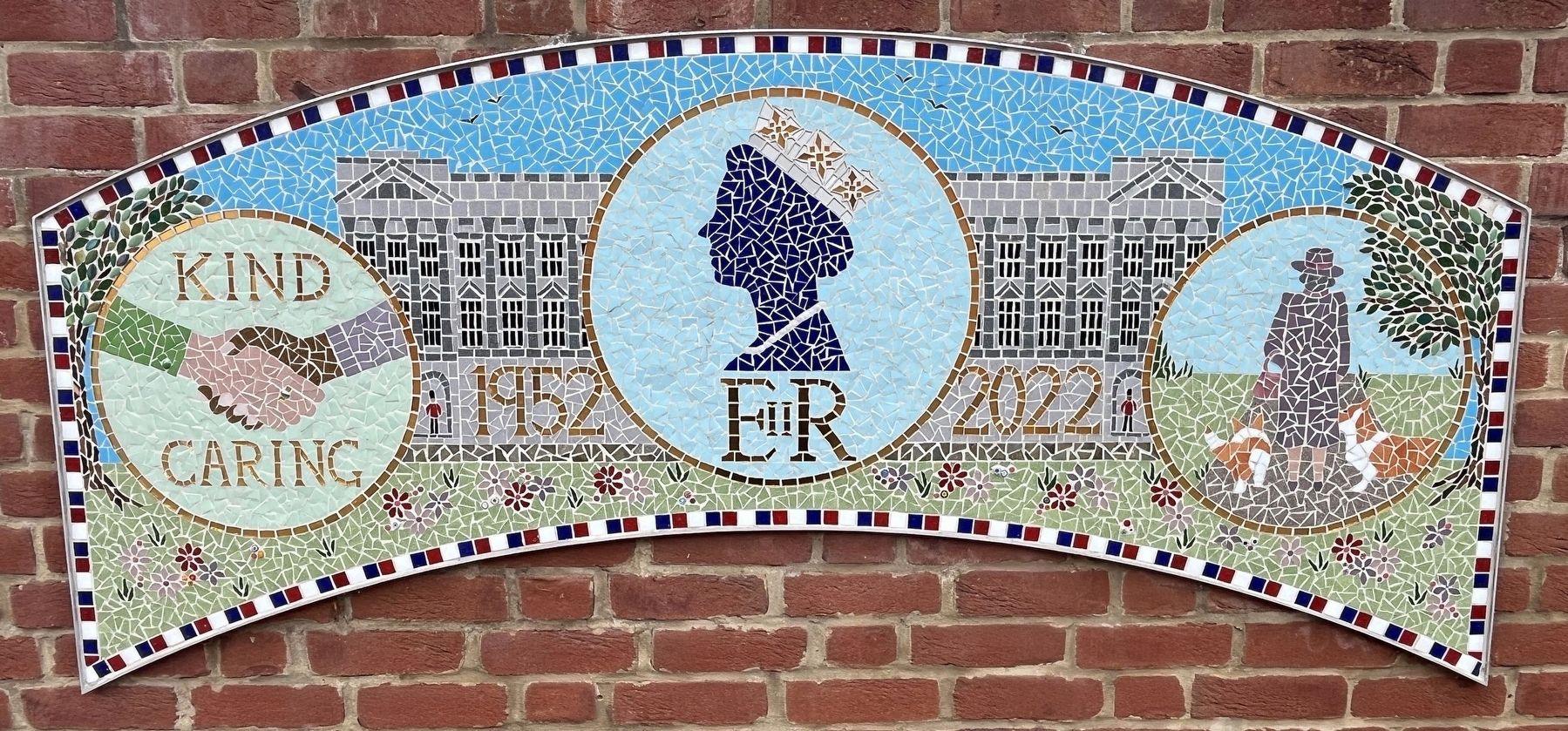 Queen Elizabeth II mosaic image. Click for full size.