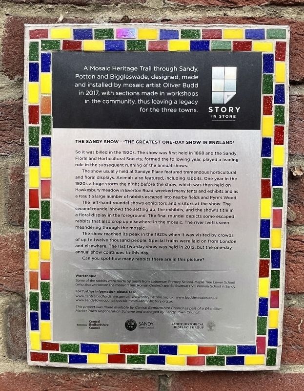 The Sandy Show Marker. Click for full size. The Sandy Show Marker image. Click for full size.