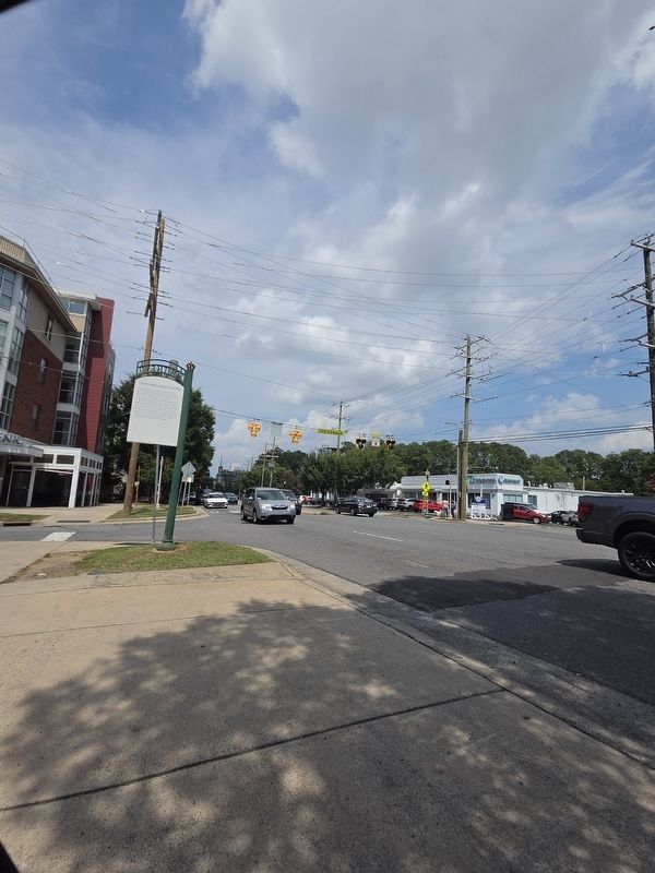 Dilworth Drugstore Marker at intersection of South Blvd. & Rensselaer Ave.. Click for full size. Dilworth Drugstore Marker at intersection of South Blvd. & Rensselaer Ave. image. Click for full size.