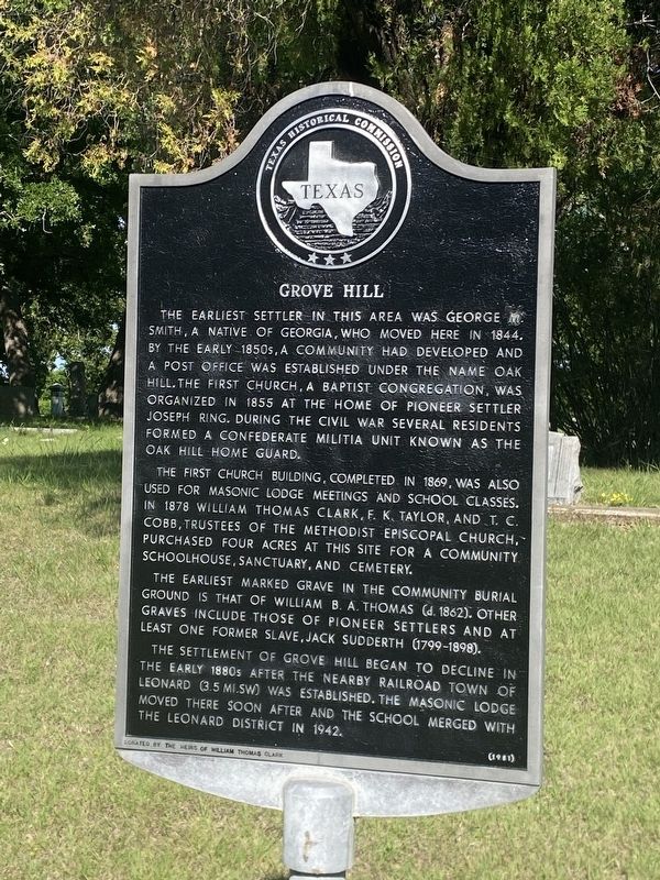 Grove Hill Marker image. Click for full size.