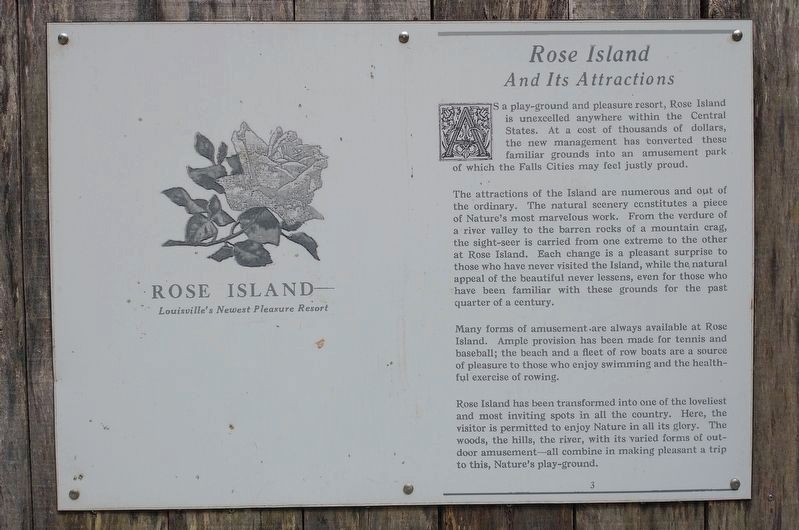 Rose Island and Its Attractions. Click for full size. Rose Island and Its Attractions image. Click for full size.