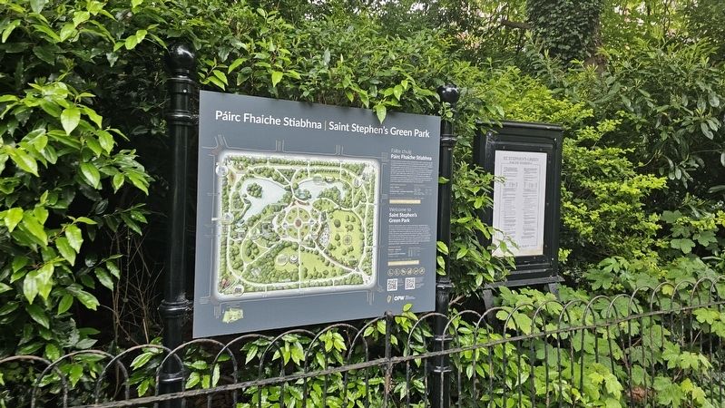 P�irc Fhaiche Stiabhna / Saint Stephen's Green Park Marker image. Click for full size.