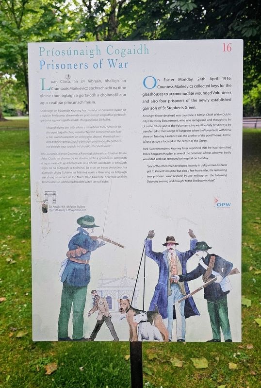 Pr�os�naigh Cogaidh / Prisoners of War Marker image. Click for full size.