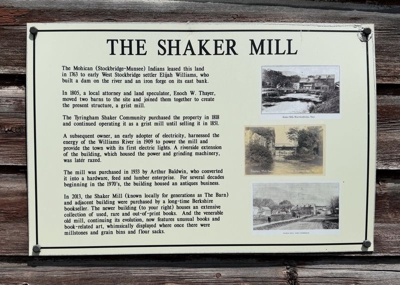 The Shaker Mill Marker image. Click for full size.
