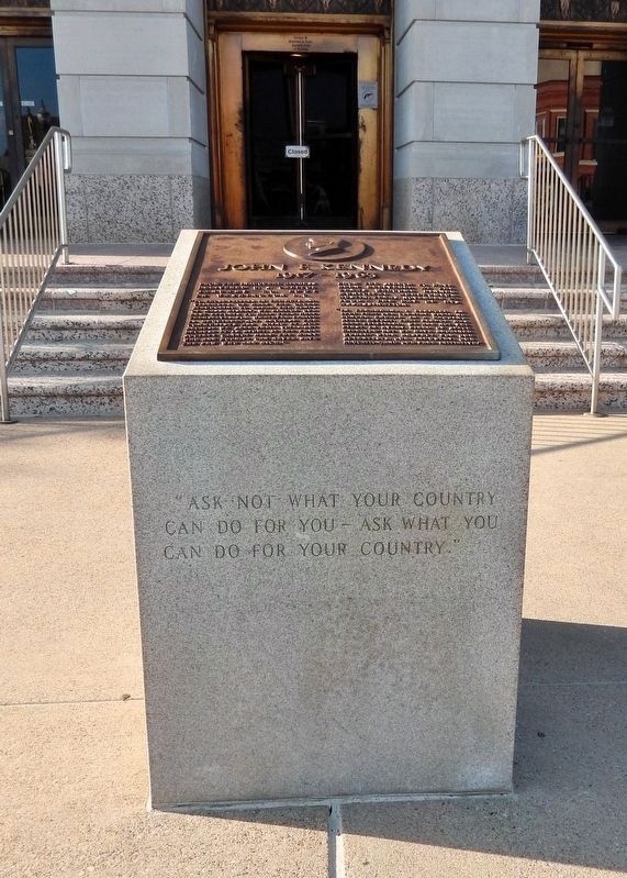 John F. Kennedy Marker. Click for full size. John F. Kennedy Marker image. Click for full size.