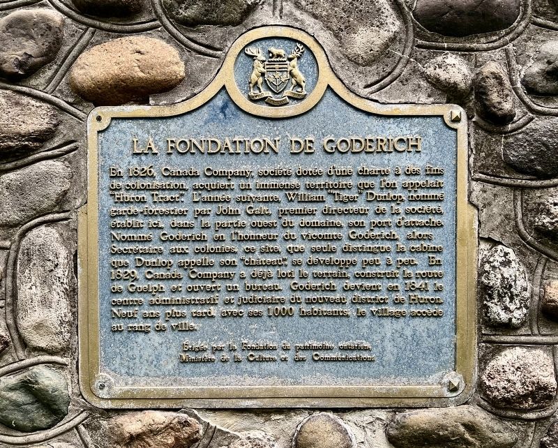 The Founding of Goderich / La Fondation de Goderich Marker image. Click for full size.