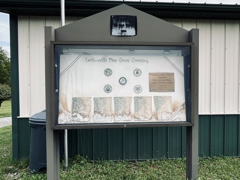 Ludlowville Pine Grove Cemetery Marker image. Click for full size.