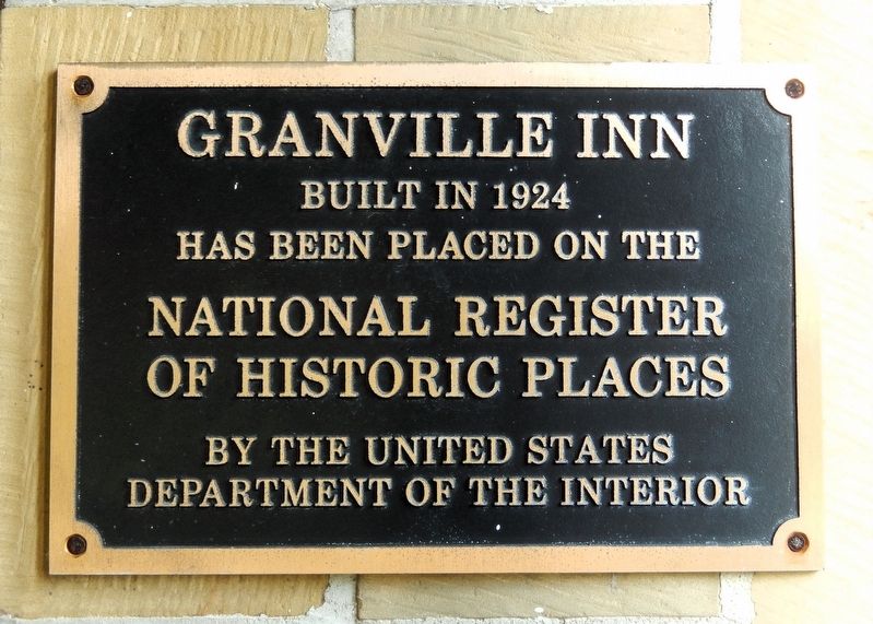 Granville Inn Marker. Click for full size. Granville Inn Marker image. Click for full size.