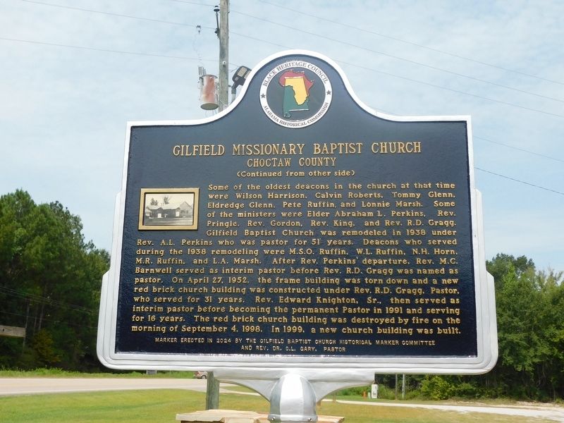 Gilfield Missionary Baptist Church Marker image. Click for full size.