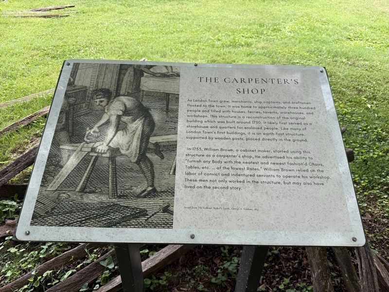 The Carpenter's Shop Marker. Click for full size. The Carpenter's Shop Marker image. Click for full size.