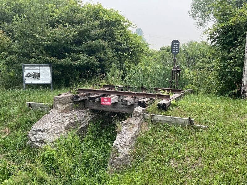 Ontario West Shore Railway Marker image. Click for full size.