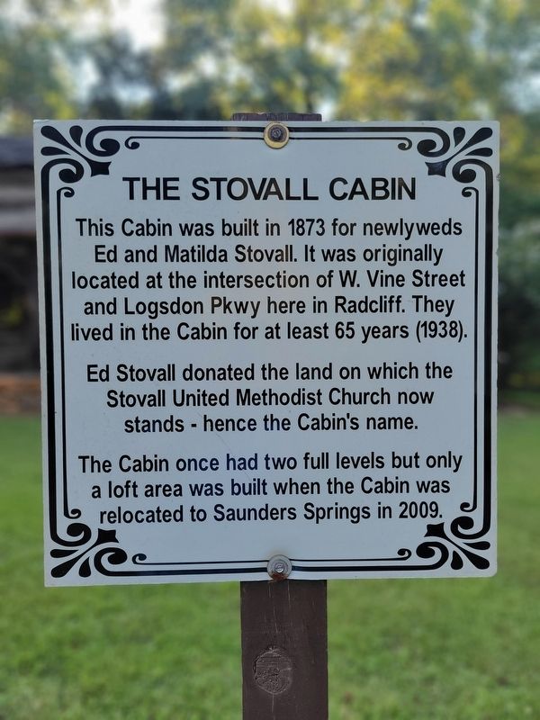 The Stovall Cabin Marker. Click for full size. The Stovall Cabin Marker image. Click for full size.