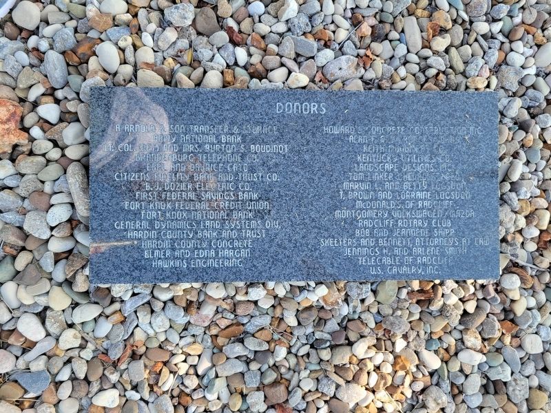 Army Armored Forces Memorial Donor Plaque. Click for full size. Army Armored Forces Memorial Donor Plaque image. Click for full size.