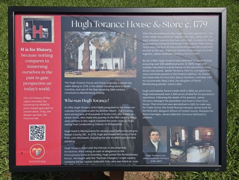 Hugh Torance House and Store c. 1779 Marker. Click for full size. Hugh Torance House and Store c. 1779 Marker image. Click for full size.