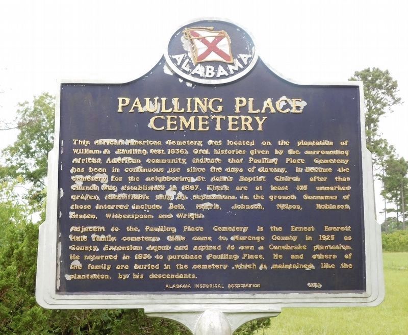 Paulling Place Cemetery Marker. Click for full size. Paulling Place Cemetery Marker image. Click for full size.