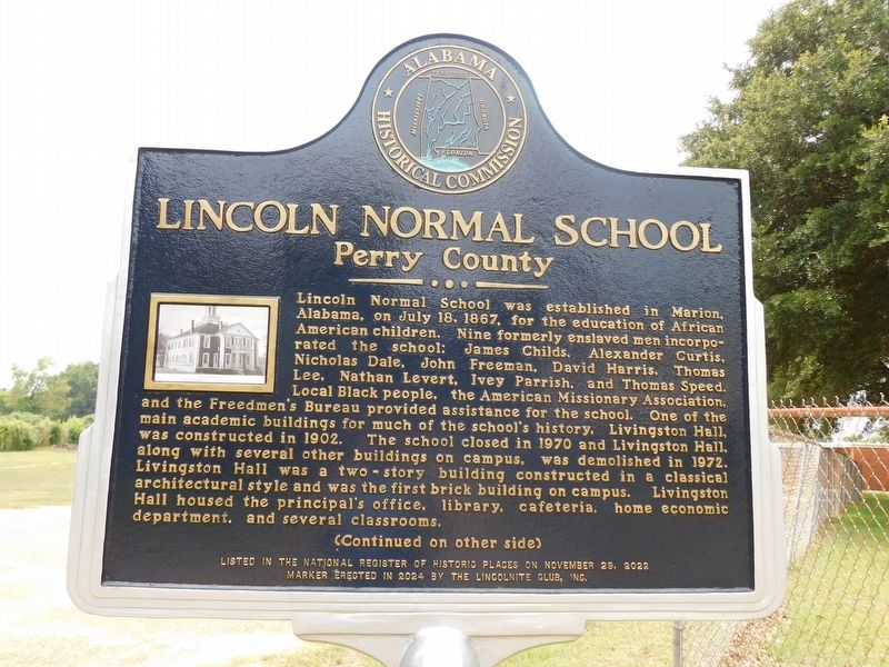 Lincoln Normal School Marker. Click for full size. Lincoln Normal School Marker image. Click for full size.