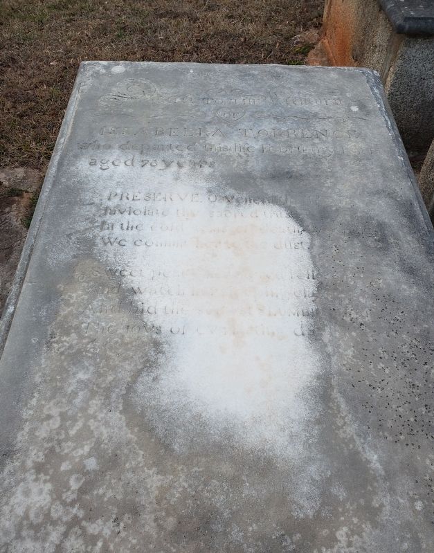 Isabella Torrence gravesite at Hopewell Presbyterian Church cemetery Huntersville. Click for full size. Isabella Torrence gravesite at Hopewell Presbyterian Church cemetery Huntersville image. Click for full size.
