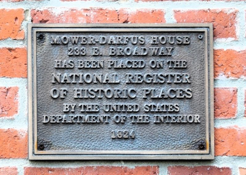 Mower-Darfus House Marker image. Click for full size.