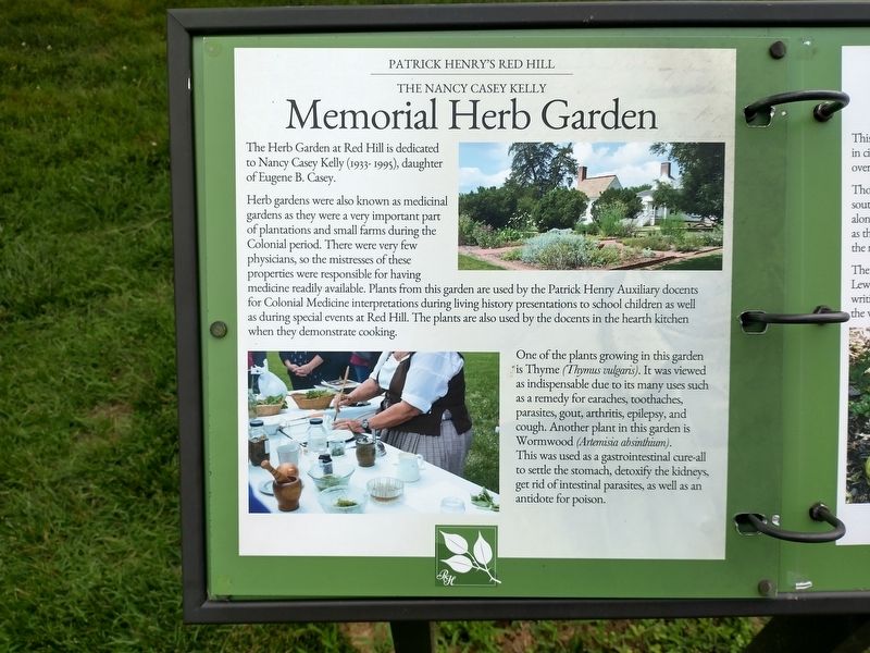 The Nancy Case Kelly Memorial Herb Garden Marker. Click for full size. The Nancy Case Kelly Memorial Herb Garden Marker image. Click for full size.