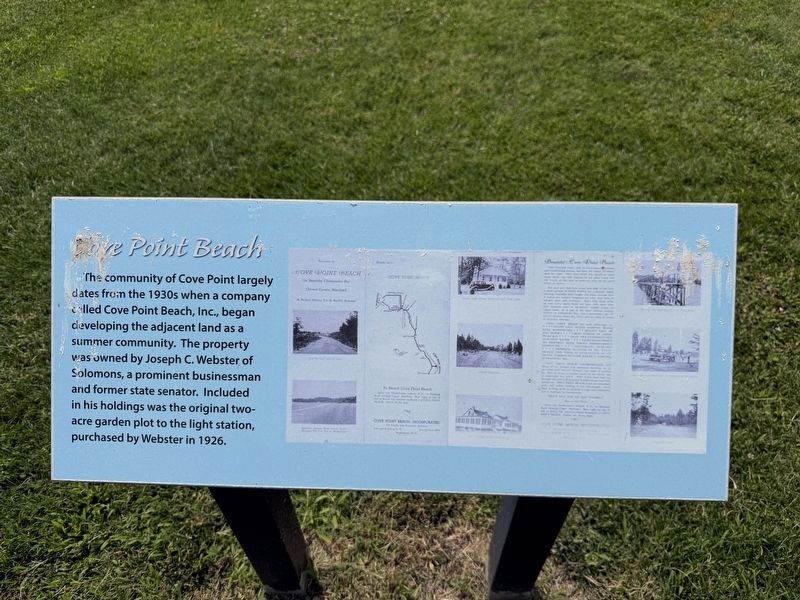 Cove Point Beach Marker. Click for full size. Cove Point Beach Marker image. Click for full size.