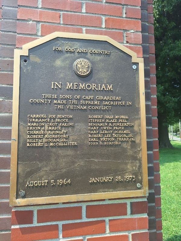 Vietnam Memorial Marker. Click for full size. Vietnam Memorial Marker image. Click for full size.
