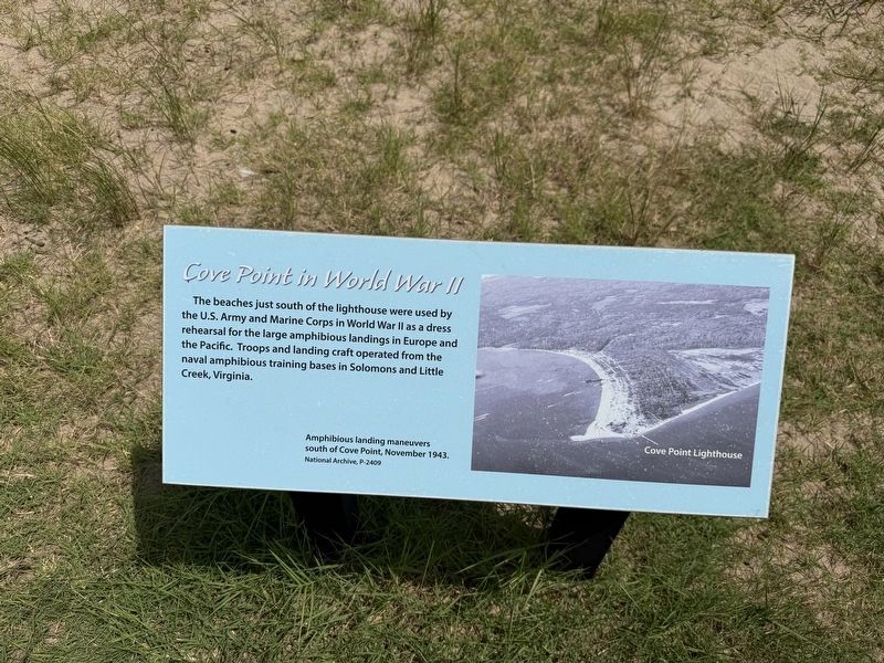 Cove Point in World War II Marker image. Click for full size.
