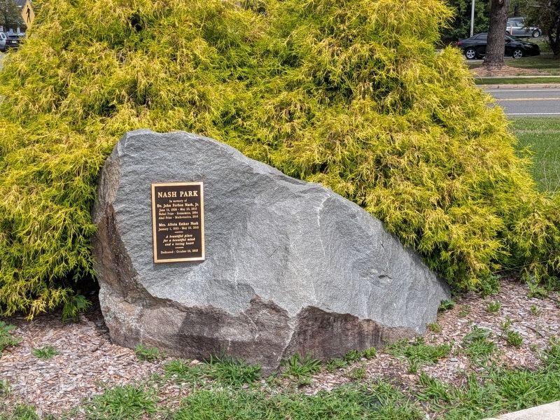 Nash Park Dedication Plaque image. Click for full size.