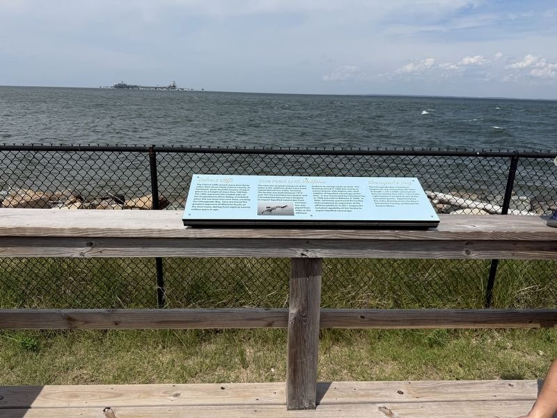 Calvert Cliffs / Cove Point LNG Platform / Chesapeake Bay Marker. Click for full size. Calvert Cliffs / Cove Point LNG Platform / Chesapeake Bay Marker image. Click for full size.