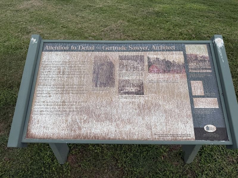 Attention to Detail-Gertrude Sawyer, Architect Marker. Click for full size. Attention to Detail-Gertrude Sawyer, Architect Marker image. Click for full size.