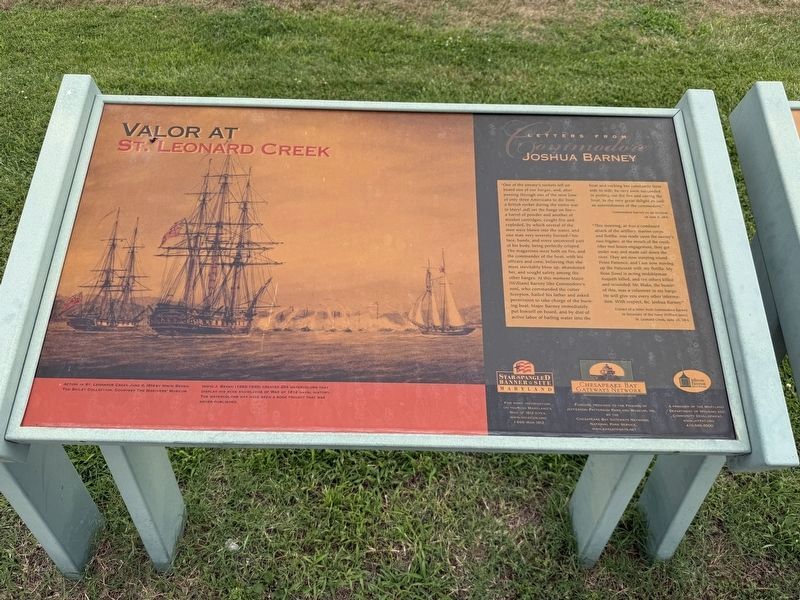 Valor at St. Leonard Creek Marker. Click for full size. Valor at St. Leonard Creek Marker image. Click for full size.