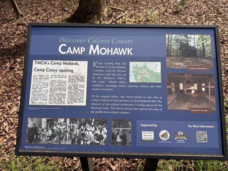Camp Mohawk Marker. Click for full size. Camp Mohawk Marker image. Click for full size.