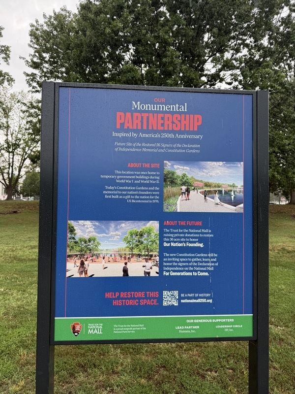 Future Site of the Restored 56 Signers of the Declaration of Independence Memorial Marker. Click for full size. Future Site of the Restored 56 Signers of the Declaration of Independence Memorial Marker image. Click for full size.