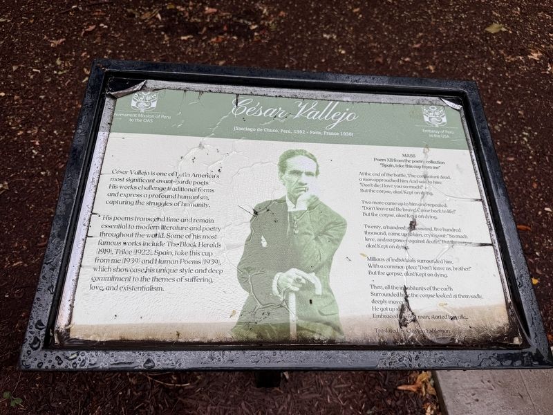 César Vallejo Marker. Click for full size. César Vallejo Marker image. Click for full size.