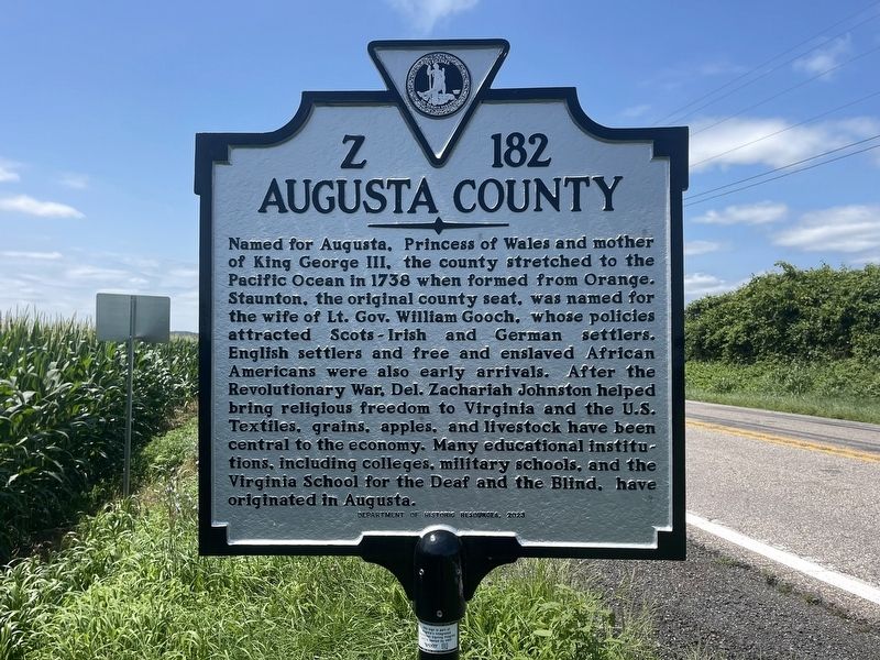 Augusta County side of marker image. Click for full size.