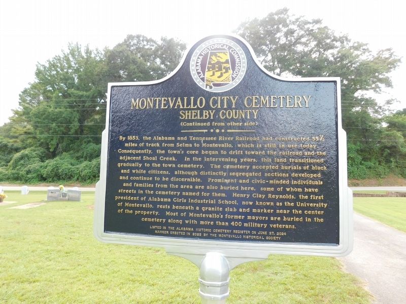 Montevallo City Cemetery Marker. Click for full size. Montevallo City Cemetery Marker image. Click for full size.