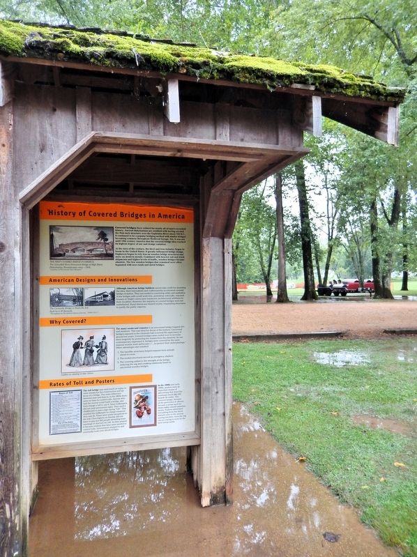 History of Covered Bridges in America Marker. Click for full size. History of Covered Bridges in America Marker image. Click for full size.