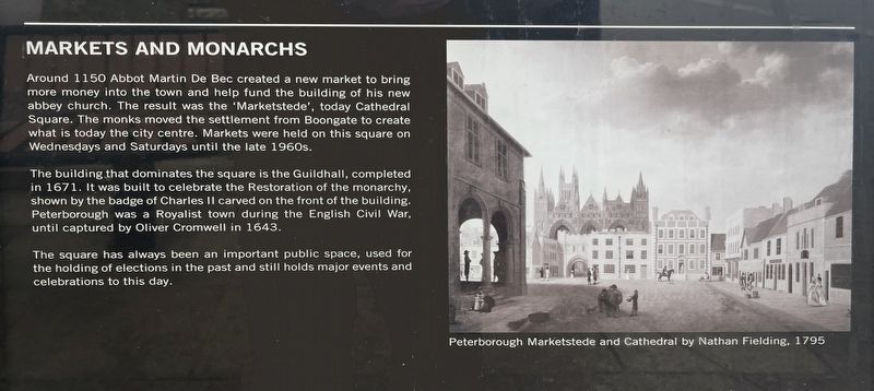 Markets and Monarchs Marker. Click for full size. Markets and Monarchs Marker image. Click for full size.