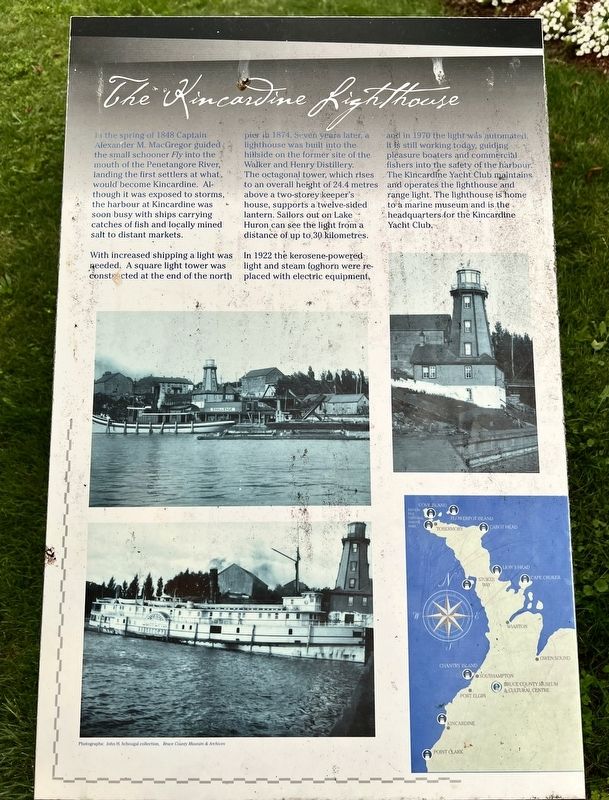 The Kincardine Lighthouse Marker. Click for full size. The Kincardine Lighthouse Marker image. Click for full size.