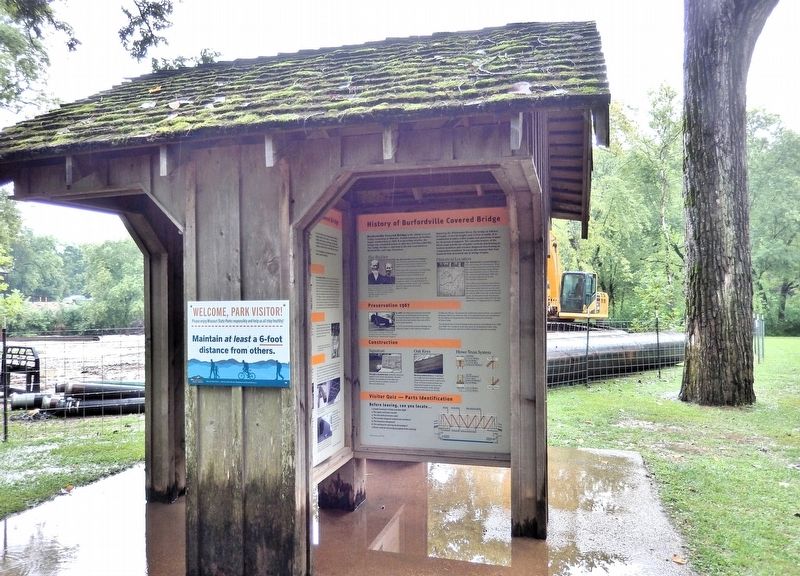 History of Burfordville Covered Bridge Marker image. Click for full size.