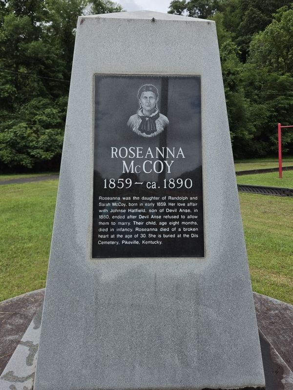 Roseanna McCoy side of the Monument image. Click for full size.